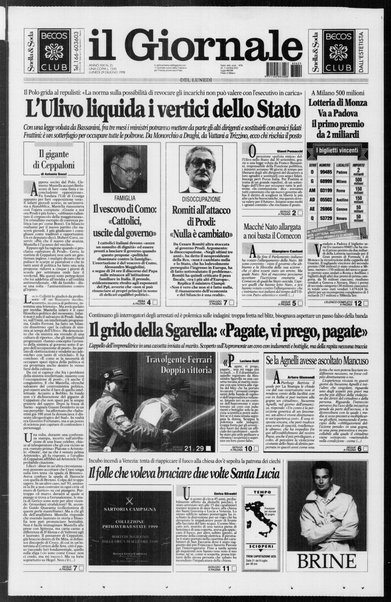 Il giornale del lunedi